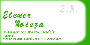 elemer moisza business card